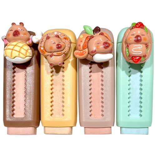 YGCHEN Capybara Einziehbarer Radiergummi Capybara Push Pull Radiergummis Kinder Schreibwaren Radierer Spielzeug, für Schulkarneval Belohnt Büromaterial 8 Stück YGCHEN Capybara Einziehbarer Radiergummi Capybara Push Pull Radiergummis Kinder Schreibwaren Radierer Spielzeug, für Schulkarneval Belohnt Büromaterial 8 Stück von YGCHEN