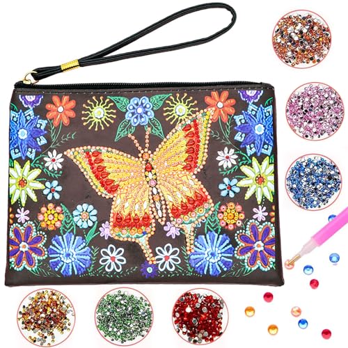 YGCHEN Diamant Malerei Kosmetiktasche DIY Bastelset Mädchen Diamond Painting Tasche Schmetterling Blume 5D Diamant Painting Make Up Tasche Mädchen Geburtstag Bastelset Kinder Spielzeug YGCHEN Diamant Malerei Kosmetiktasche DIY Bastelset Mädchen Diamond Painting Tasche Schmetterling Blume 5D Diamant Painting Make Up Tasche Mädchen Geburtstag Bastelset Kinder Spielzeug von YGCHEN