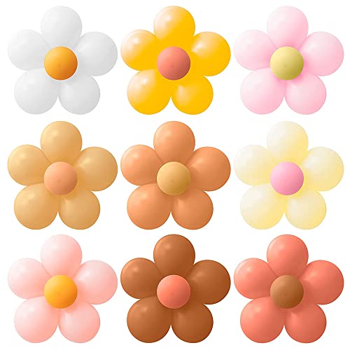 YGCHEN Luftballon Blume Ballons Sonnenblume Balloons Gänseblümchen Latex Ballon Boho Girlande Luftballons für Party Deko Babyparty Hochzeit Weihnachten Geburtstag von YGCHEN