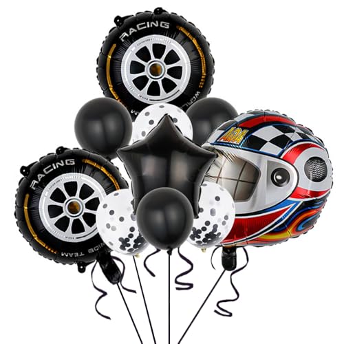 YGCHEN Luftballons Rennwagen Folienballons Helm Racing Ballons Rennauto Reifen Kindergeburtstag Deko Stern Folienballon Racing Car Geburtstags Latex Balloons 10 Stück YGCHEN Luftballons Rennwagen Folienballons Helm Racing Ballons Rennauto Reifen Kindergeburtstag Deko Stern Folienballon Racing Car Geburtstags Latex Balloons 10 Stück von YGCHEN