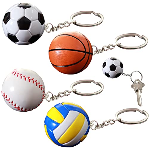 YGCHEN Sportball Schlüsselanhänger Fußball Volleyball Baseball Basketball Schlüsselring Mini Sportbälle Keyring Kindergeburtstag Sport Ball Schlüsselbund Party Mitgebsel 4 Stück YGCHEN Sportball Schlüsselanhänger Fußball Volleyball Baseball Basketball Schlüsselring Mini Sportbälle Keyring Kindergeburtstag Sport Ball Schlüsselbund Party Mitgebsel 4 Stück von YGCHEN