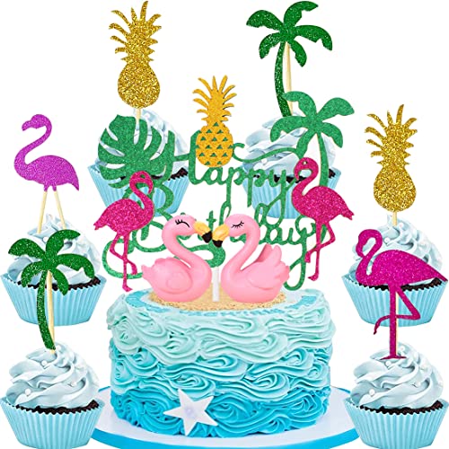 YGCHEN Tortendeko Flamingo Kuchen Dekoration Ananas Kuchen Topper Happy Birthday Cake Toppers Flamingos Figuren Kuchendeko Hawaii Aloha Cupcake Topper Sommer Geburtstag Party Dekoration YGCHEN Tortendeko Flamingo Kuchen Dekoration Ananas Kuchen Topper Happy Birthday Cake Toppers Flamingos Figuren Kuchendeko Hawaii Aloha Cupcake Topper Sommer Geburtstag Party Dekoration von YGCHEN