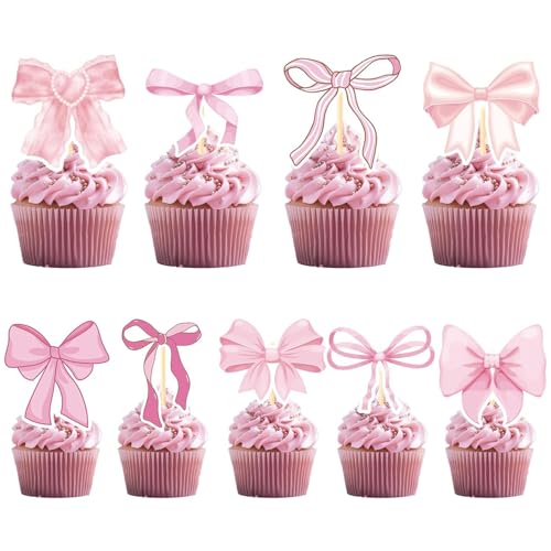 YGCHEN Tortendeko Schleife Cupcake Topper Rosa Fliege Kuchen Deko Mädchen Geburtstagsdeko Schleifen Kuchen Dekoration Mädchen Prinzessin Thema Hochzeit Party Deko 36 Stück YGCHEN Tortendeko Schleife Cupcake Topper Rosa Fliege Kuchen Deko Mädchen Geburtstagsdeko Schleifen Kuchen Dekoration Mädchen Prinzessin Thema Hochzeit Party Deko 36 Stück von YGCHEN