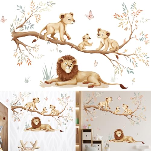 YGCHEN Wandtattoo Dschungel Tiere Wandsticker Löwe Wandaufkleber Tiere Wandbilder Abziehbilder Safari Wall Stickers für Kinderzimmer Babyzimmer Wohnzimmer Schlafzimmer Wanddeko YGCHEN Wandtattoo Dschungel Tiere Wandsticker Löwe Wandaufkleber Tiere Wandbilder Abziehbilder Safari Wall Stickers für Kinderzimmer Babyzimmer Wohnzimmer Schlafzimmer Wanddeko von YGCHEN