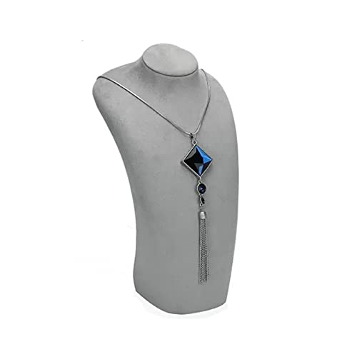 YGDLUCK Schmuckständer, Grauer Samt, Schmuckständer, Halskette, Schaufensterpuppe, Anhänger, Kette, Schmuckbüste, Displayhalter, Foto-Requisite für Halskette, Schmuckhalter, Organizer (O YGDLUCK Schmuckständer, Grauer Samt, Schmuckständer, Halskette, Schaufensterpuppe, Anhänger, Kette, Schmuckbüste, Displayhalter, Foto-Requisite für Halskette, Schmuckhalter, Organizer (O von YGDLUCK