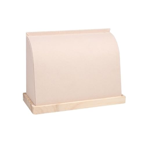 YGDLUCK Schmuckständer, Halsketten-Ausstellungsständer, Armband-Anhänger-Ausstellungsständer, Schmuckaufbewahrung, Schmuckständer mit Holzsockel, Schmuckhalter, Organizer (Beige) von YGDLUCK