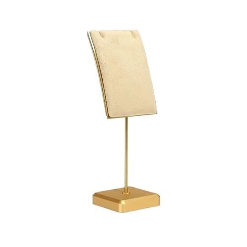YGDLUCK Schmuckständer, Halsketten-Schmuckständer, Anhänger, Schaufenster-Display, Requisiten, Displayständer, Metall-Displayständer, Schmuckhalter, Organizer (Beige, groß) von YGDLUCK