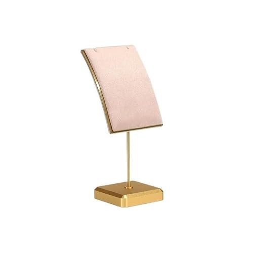 YGDLUCK Schmuckständer, Halsketten-Schmuckständer, Anhänger, Schaufenster-Display, Requisiten, Displayständer, Metall-Displayständer, Schmuckhalter, Organizer (Pink Medium) von YGDLUCK
