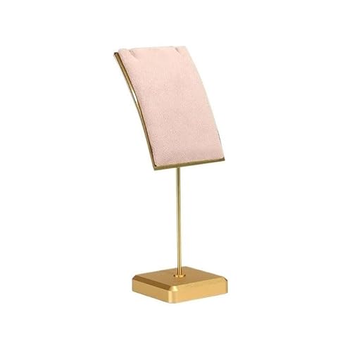 YGDLUCK Schmuckständer, Halsketten-Schmuckständer, Anhänger, Schaufenster-Display, Requisiten-Displayständer, Metall-Displayständer, Schmuckhalter-Organizer (Rosa, groß) von YGDLUCK