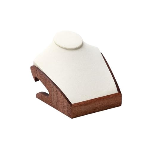 YGDLUCK Schmuckständer, Holz, Halskettenständer, Anhänger, Schmuckständer, Theke, Schmuck-Display-Requisiten, Holzsockel, Schmuckhalter, Organizer (Beige) von YGDLUCK