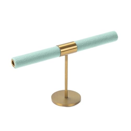 YGDLUCK Schmuckständer, rosa/grün, Ringhalter, Armband- und Schnur-Präsentationsständer, Schmuckaufbewahrungsständer, Metallständer, Schmuckhalter-Organizer (grün, klein) von YGDLUCK