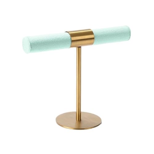YGDLUCK Schmuckständer, rosa/grün, Ringhalter, Armband- und Schnur-Präsentationsständer, Schmuckaufbewahrungsständer, Metallständer, Schmuckhalter-Organizer (grün, mittel) von YGDLUCK