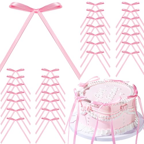 YGDZ Rosa Schleifen für Kuchen, 30 Stück, rosa Schleife, Kuchendekoration, Schleife für Vintage-Kuchendekoration, Ballon, Kokette-Themenparty-Dekorationen, Geburtstag, Hochzeit, Partyzubehör YGDZ Rosa Schleifen für Kuchen, 30 Stück, rosa Schleife, Kuchendekoration, Schleife für Vintage-Kuchendekoration, Ballon, Kokette-Themenparty-Dekorationen, Geburtstag, Hochzeit, Partyzubehör von YGDZ