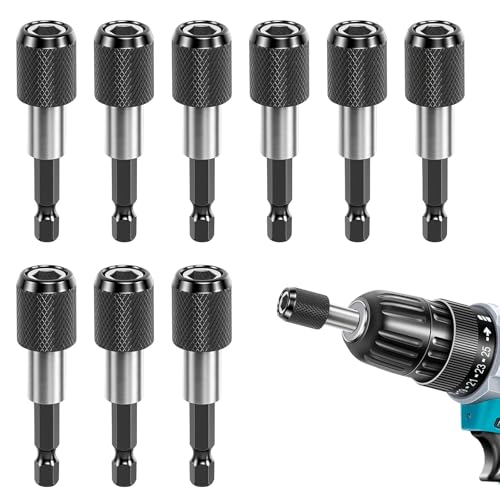 Bithalter Magnetisch, 9 Stück Schnellwechsel Bithalter Mit Magnet Bithalter 1/4’’ (60 mm), Bit Halterung Magnetisch Ideal Für Bohrmaschinen Und Schraubendreher von YGKYMVW