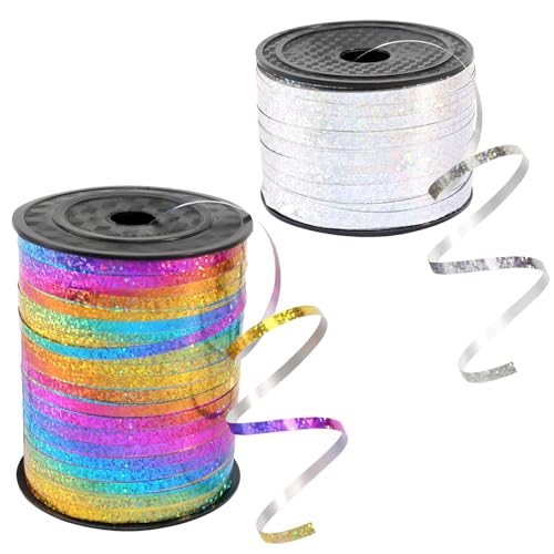 Geschenkband Bunt, 540 Meter Geschenkband 5mm Schleifenband Regenbogen, Stoffband Seidenbänder Bunt Glitzer Ringelband Ballonband für DIY Handwerk Hochzeitsdeko Weihnachtsdeko Geschenkverpackung Geschenkband Bunt, 540 Meter Geschenkband 5mm Schleifenband Regenbogen, Stoffband Seidenbänder Bunt Glitzer Ringelband Ballonband für DIY Handwerk Hochzeitsdeko Weihnachtsdeko Geschenkverpackung von YGKYMVW