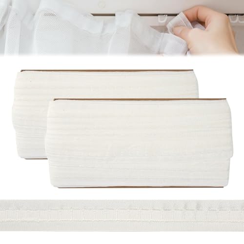 YGKYMVW 2 Rolle Gardinenband Kräuselband 30m*2.5cm, Weiß Gardinenband zum Aufnähen Universalband Vorhangband Polyester, Vorhang Faltenband für Gardinen Kräuselband für Vorhänge Türvorhänge YGKYMVW 2 Rolle Gardinenband Kräuselband 30m*2.5cm, Weiß Gardinenband zum Aufnähen Universalband Vorhangband Polyester, Vorhang Faltenband für Gardinen Kräuselband für Vorhänge Türvorhänge von YGKYMVW