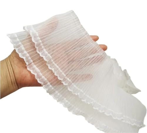 5 Yards/Weiße Spitze Bestickte Applikation Band Kleid Kragen Rüschenbesatz Hochzeitskleid Spitze Stoff DIY Nähen Dekor/Breite 13CM 5 Yards/Weiße Spitze Bestickte Applikation Band Kleid Kragen Rüschenbesatz Hochzeitskleid Spitze Stoff DIY Nähen Dekor/Breite 13CM von YGLEEULI