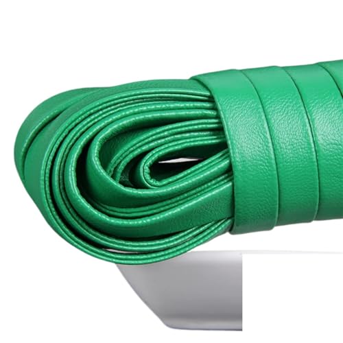 5meter Bunte Flache Weiche Leder Umweltfreundliche Leder Schnur String Seil DIY Halskette Armband Machen für DIY(Green,8mm) von YGLEEULI