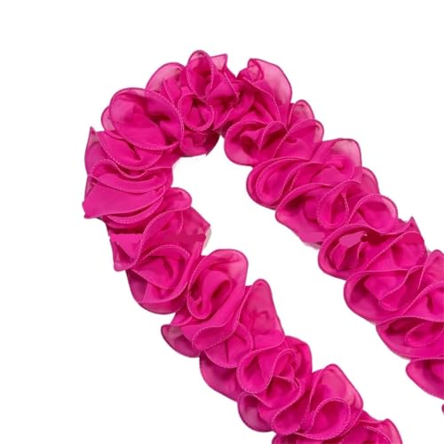 90 cm lang, 10 cm, gerafft, plissiert, Perlen-Chiffon, Pilzspitze, Welle, S-Form, Rüschenbesatz, Band, glänzend, Vorhang, Nähen, Dentelle(Color 6) von YGLEEULI