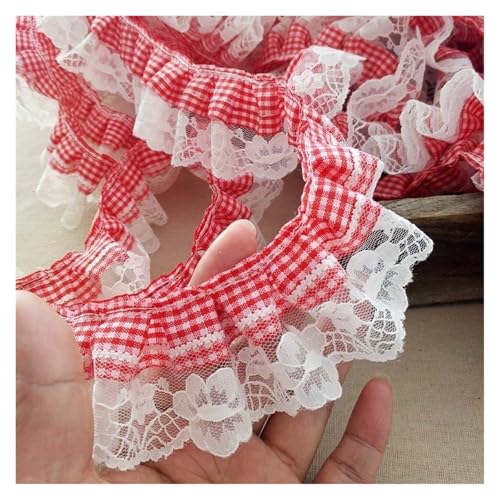Mesh bestickt rot kariert Falten Spitzenband DIY Puppe Baby Tutu machen Kleidung Ausschnitt Manschetten Puff Trim Zubehör Mesh bestickt rot kariert Falten Spitzenband DIY Puppe Baby Tutu machen Kleidung Ausschnitt Manschetten Puff Trim Zubehör von YGLEEULI