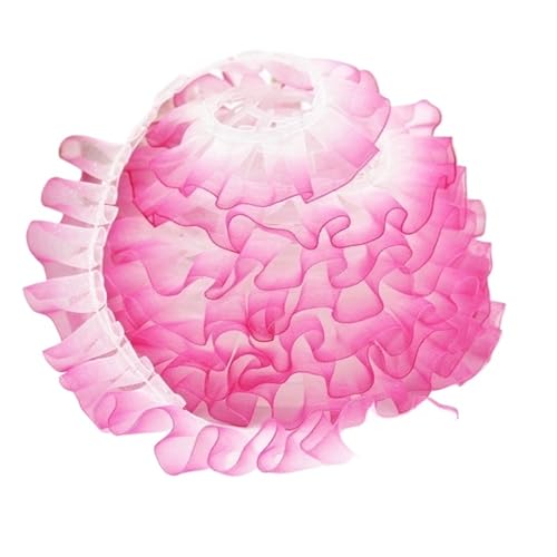 Regenbogen Farbverlauf Kristall Chiffon Tüll Spitze Stoff Zubehör DIY Kleidung Tuch Handgemachte Puppe Petticoat Home Textile Decor Trim(White) von YGLEEULI