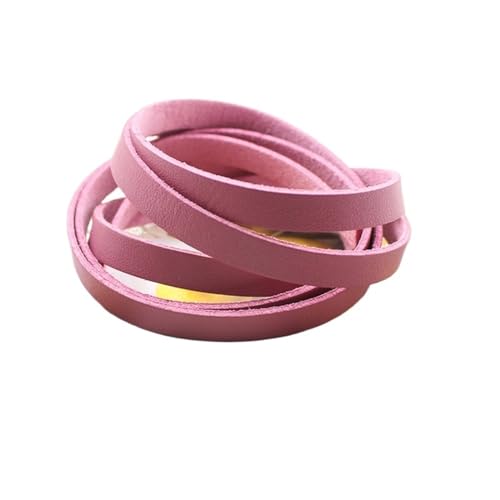 YGLEEULI 1meter 10MM Flache Leder Bunte Lederband Schnur String Seil DIY Halskette Armband Machen für DIY(Dark Rose red) von YGLEEULI