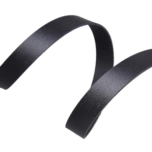 YGLEEULI 2 Meter Flache Leder Schmuck Schnur String Spitze Seil DIY Tasche Halskette Armband für DIY(Black,Width 25mm) von YGLEEULI
