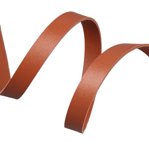 YGLEEULI 2 Meter Flache Leder Schmuck Schnur String Spitze Seil DIY Tasche Halskette Armband für DIY(Light Coffee,Width 20mm) von YGLEEULI