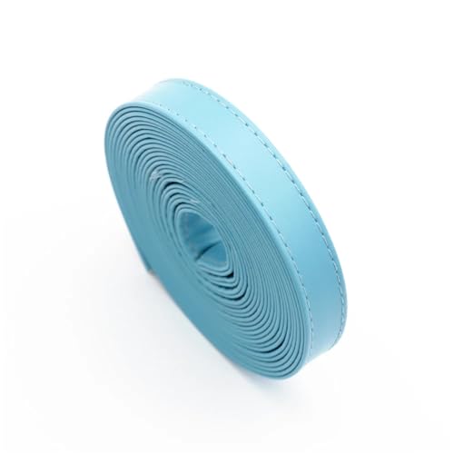 YGLEEULI 2 Meter Leder Rucksackgurt Erkenntnisse Flache Lederschnur Schnur Seil DIY Tasche Halskette Armband Machen für DIY(Sky Blue) von YGLEEULI