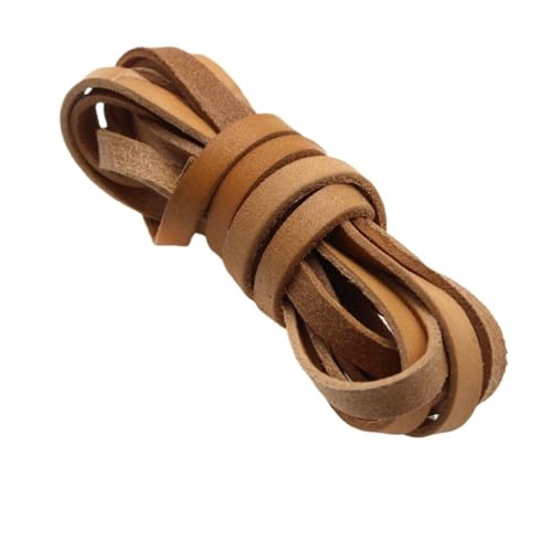 YGLEEULI 2 Meter echtes echtes Lederband, rund, flach, Seil, Schnur for die Herstellung von DIY-Halsketten, Armbändern und Schmuck für DIY(Flat 12x2mm) von YGLEEULI