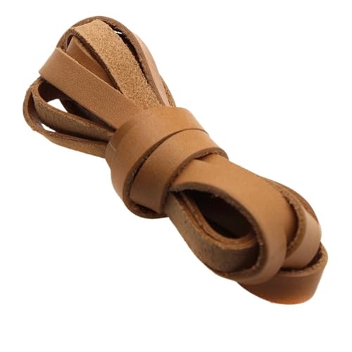 YGLEEULI 2 Meter echtes echtes Lederband, rund, flach, Seil, Schnur for die Herstellung von DIY-Halsketten, Armbändern und Schmuck für DIY(Flat 15x2mm) von YGLEEULI