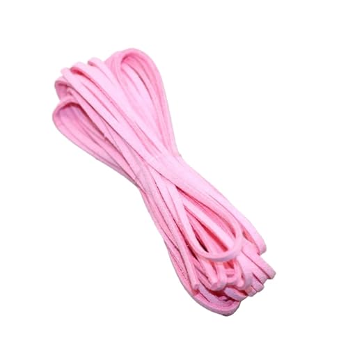 YGLEEULI 5 Meter Lederschnur, flach, Wildlederschnur, Faden, DIY-Armbandzubehör, Seilschnur zur Schmuckherstellung, 3 mm dick für DIY(10) von YGLEEULI