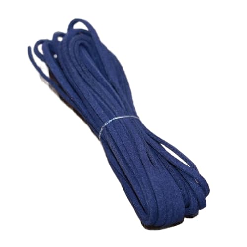 YGLEEULI 5 Meter Lederschnur, flach, Wildlederschnur, Faden, DIY-Armbandzubehör, Seilschnur zur Schmuckherstellung, 3 mm dick für DIY(13) von YGLEEULI