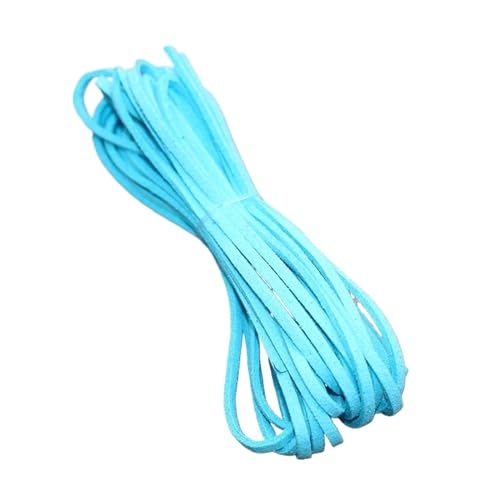 YGLEEULI 5 Meter Lederschnur, flach, Wildlederschnur, Faden, DIY-Armbandzubehör, Seilschnur zur Schmuckherstellung, 3 mm dick für DIY(16) von YGLEEULI