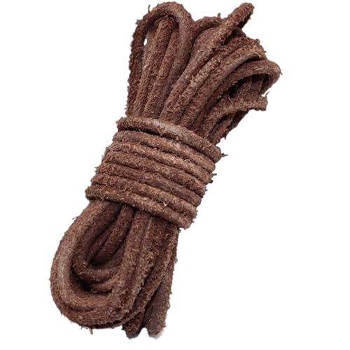 YGLEEULI 5 Meter Retro-Echtlederband, 3 mm, Flacher Strang, Lederseil, passend for Halsketten und Armbänder, DIY-Schmuckherstellung, Zubehör für DIY(14) von YGLEEULI