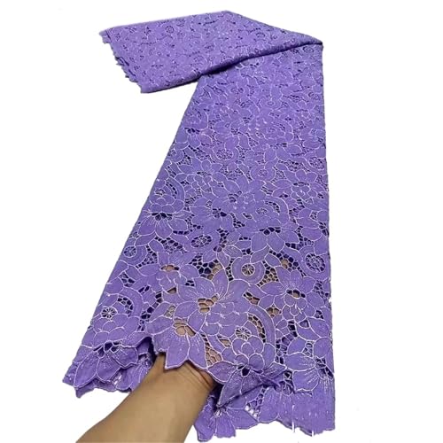 YGLEEULI 5 Yards Guipure Schnur Spitze Stoff Pailletten Mesh Milch Seide Stickerei Spitze Stoff Frauen Nähen(Color 2) von YGLEEULI