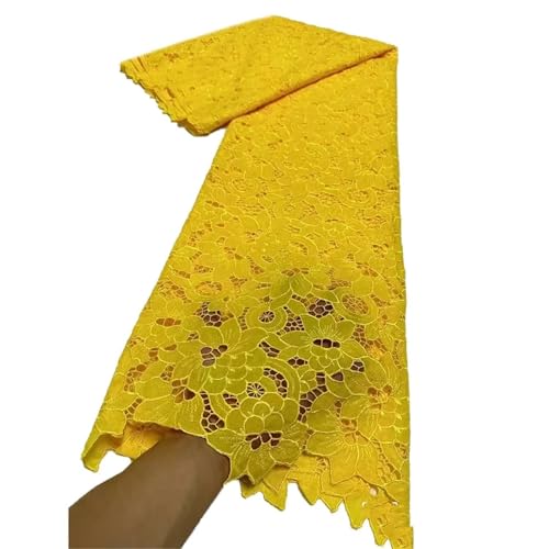 YGLEEULI 5 Yards Guipure Schnur Spitze Stoff Pailletten Mesh Milch Seide Stickerei Spitze Stoff Frauen Nähen(Color 5) von YGLEEULI