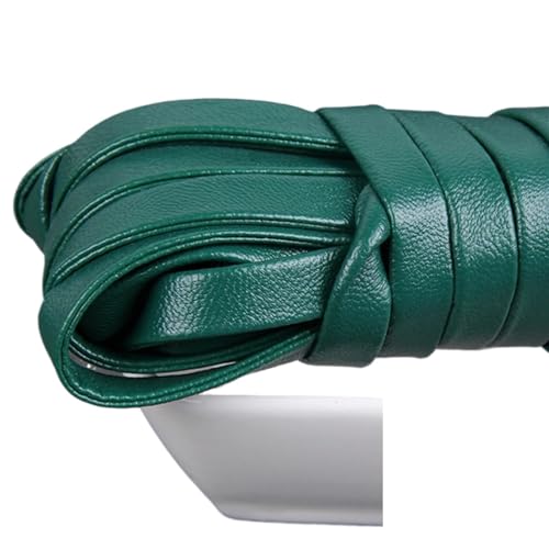 YGLEEULI 5meter Bunte Flache Weiche Leder Umweltfreundliche Leder Schnur String Seil DIY Halskette Armband Machen für DIY(Dark Green,5mm) von YGLEEULI