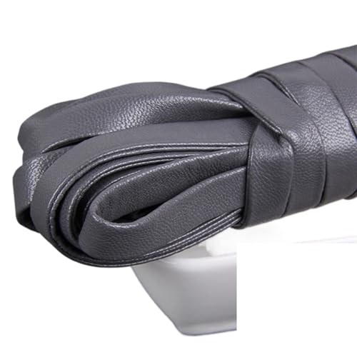 YGLEEULI 5meter Bunte Flache Weiche Leder Umweltfreundliche Leder Schnur String Seil DIY Halskette Armband Machen für DIY(Gray,10mm) von YGLEEULI