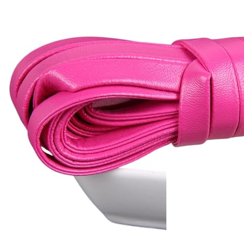 YGLEEULI 5meter Bunte Flache Weiche Leder Umweltfreundliche Leder Schnur String Seil DIY Halskette Armband Machen für DIY(Rose red,10mm) von YGLEEULI