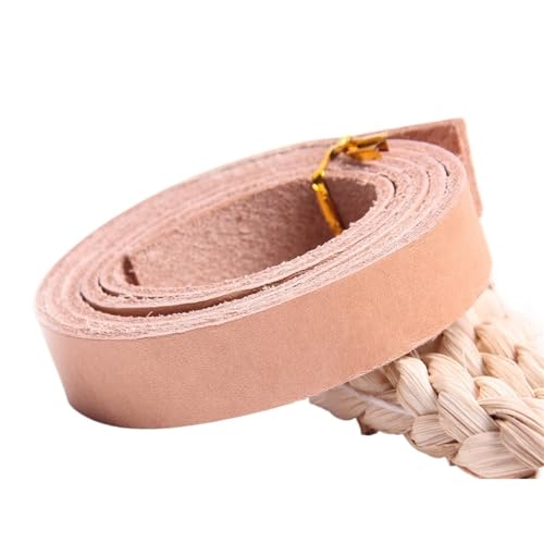 YGLEEULI 80cm Kein Schweißen Flache Echtes Leder Schmuck Schnur String Spitze Seil DIY Halskette Armband für DIY(Brown,12mm) von YGLEEULI