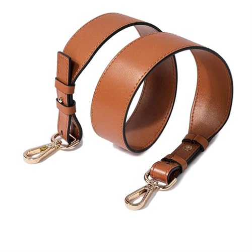 YGLEEULI Abnehmbarer Leder-Umhängetaschen-Verstellgurt, Handtaschen-Geldbörsengriffe mit Schnallen als Taschengurt-Ersatz, 3,8 cm Breite für Handtasche(Brown) von YGLEEULI