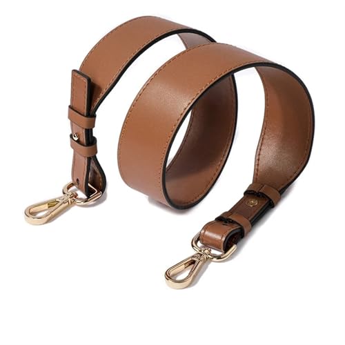 YGLEEULI Abnehmbarer Leder-Umhängetaschen-Verstellgurt, Handtaschen-Geldbörsengriffe mit Schnallen als Taschengurt-Ersatz, 3,8 cm Breite für Handtasche(Caramel) von YGLEEULI