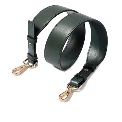 YGLEEULI Abnehmbarer Leder-Umhängetaschen-Verstellgurt, Handtaschen-Geldbörsengriffe mit Schnallen als Taschengurt-Ersatz, 3,8 cm Breite für Handtasche(Dark Green) von YGLEEULI