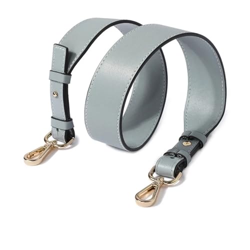 YGLEEULI Abnehmbarer Leder-Umhängetaschen-Verstellgurt, Handtaschen-Geldbörsengriffe mit Schnallen als Taschengurt-Ersatz, 3,8 cm Breite für Handtasche(Gray) von YGLEEULI