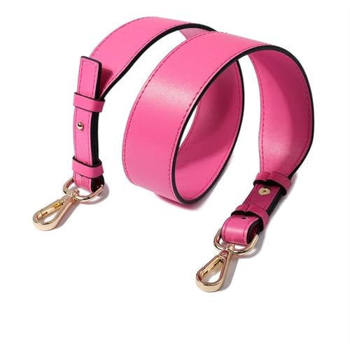 YGLEEULI Abnehmbarer Leder-Umhängetaschen-Verstellgurt, Handtaschen-Geldbörsengriffe mit Schnallen als Taschengurt-Ersatz, 3,8 cm Breite für Handtasche(Rose red) von YGLEEULI