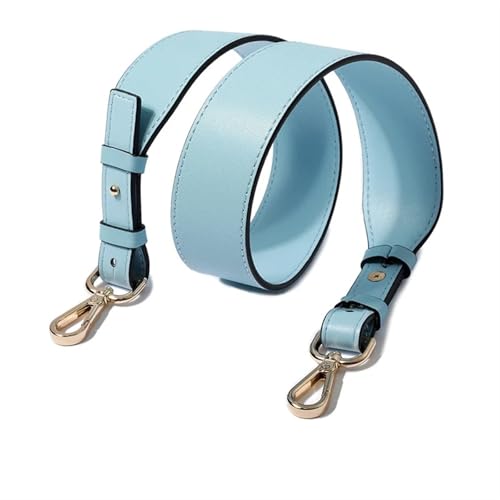 YGLEEULI Abnehmbarer Leder-Umhängetaschen-Verstellgurt, Handtaschen-Geldbörsengriffe mit Schnallen als Taschengurt-Ersatz, 3,8 cm Breite für Handtasche(Sky Blue) von YGLEEULI