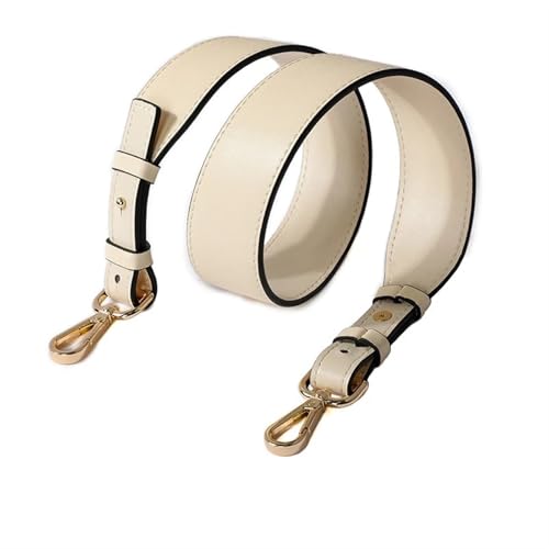 YGLEEULI Abnehmbarer Leder-Umhängetaschen-Verstellgurt, Handtaschen-Geldbörsengriffe mit Schnallen als Taschengurt-Ersatz, 3,8 cm Breite für Handtasche(White2) von YGLEEULI