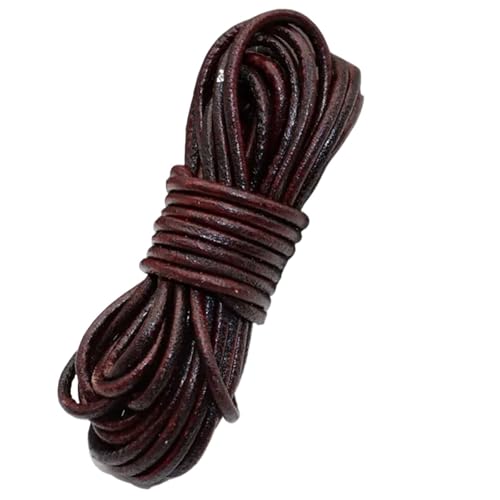 YGLEEULI Echtes Leder Rounde Flache Schnur Armband Halskette Erkenntnisse Seil String for Schmuck DIY Machen für DIY(12) von YGLEEULI