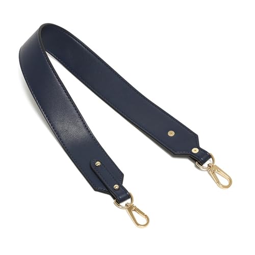 YGLEEULI Ersatz-Taschengurt aus PU-Leder for Schultergriffe von Handtaschen, 4 cm breiter Geldbeutelgurt für Handtasche(Dark Blue_65*4CM) von YGLEEULI